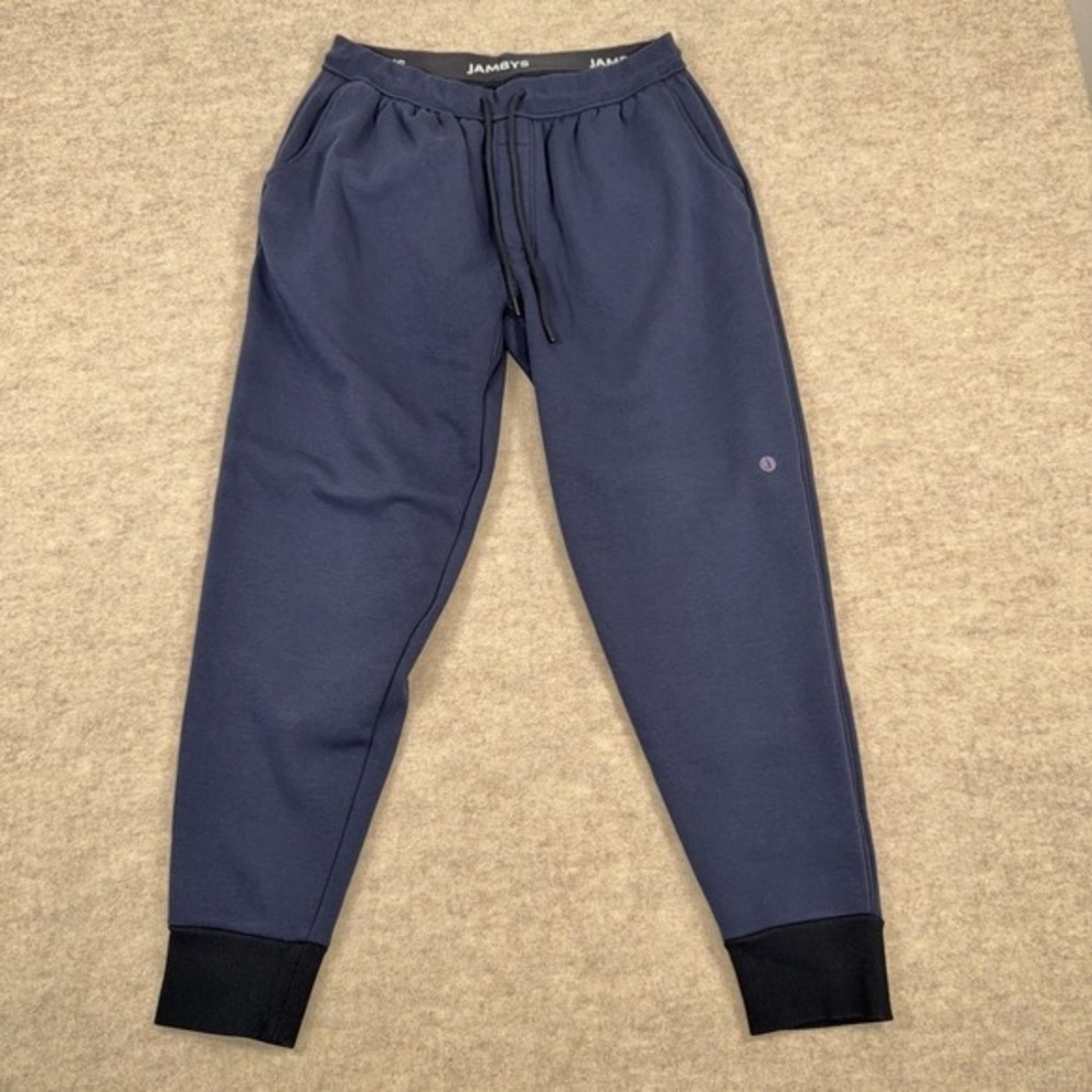 Jambys Fleece Lined Joggers Mens Medium‎ Blue  Drawstring Sweatpants Loungewear
